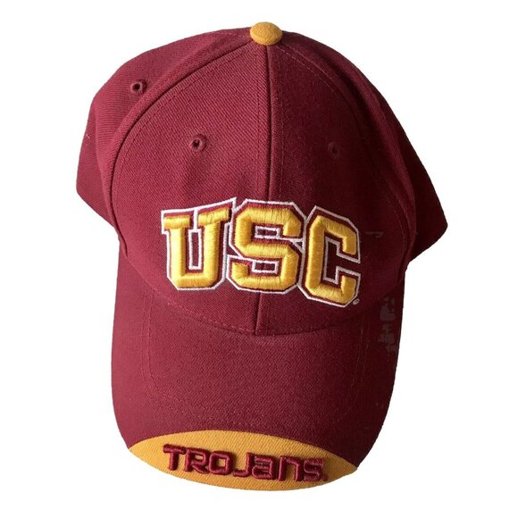USC Trojans Vintage Twins Enterprise Wool Blend Embroidered Cap Strapback Hat - Picture 7 of 7